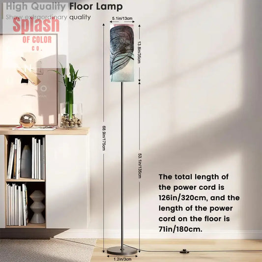 Bohemian Blue Blush Pink Watercolor Reading Nook Floor Lamp One Size Floor Lamps