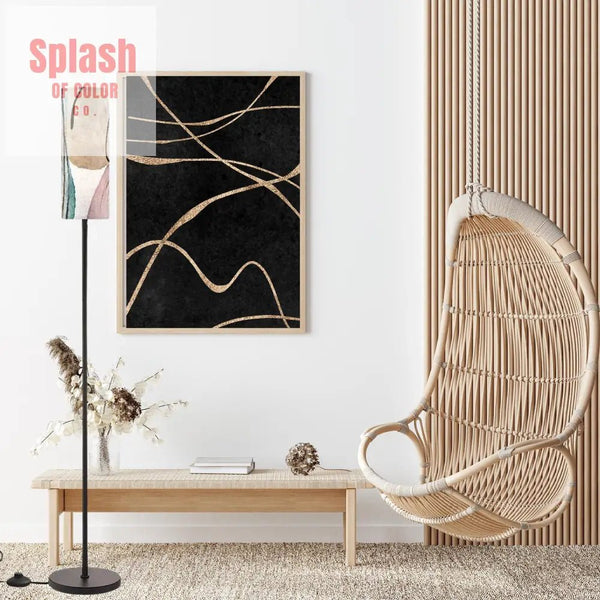 Boho Lighting Modern Floor Lamp Abstract desing Pale Pink Blue Beige Bohemian Home Decor - One Size