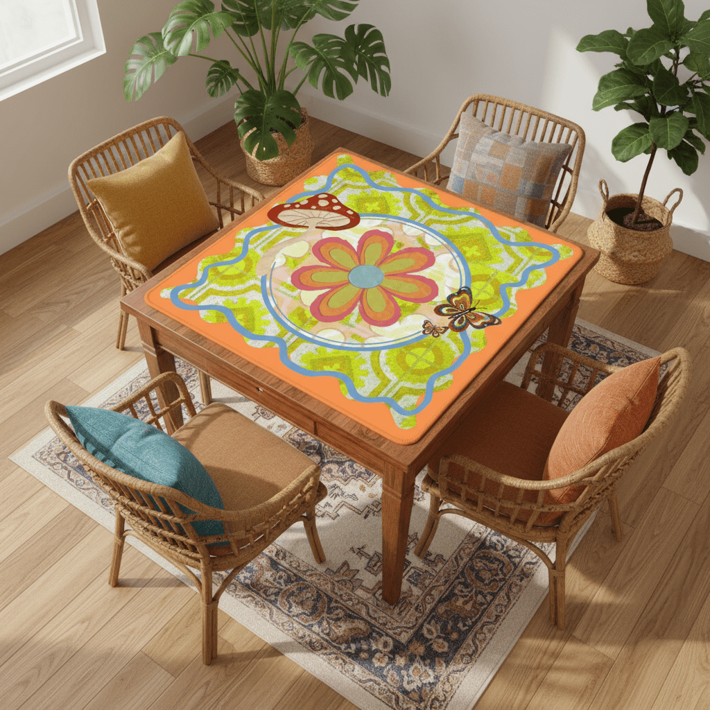 Granny’s Happy Shroom Zoom Mahjong Mat - Splash of Color Co.