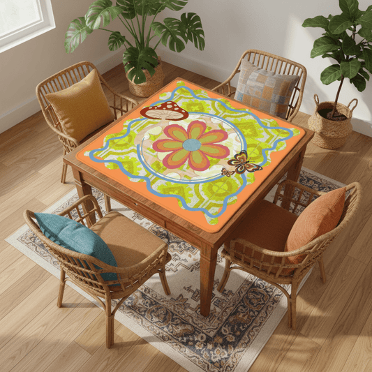 Granny’s Happy Shroom Zoom Mahjong Mat - Splash of Color Co.