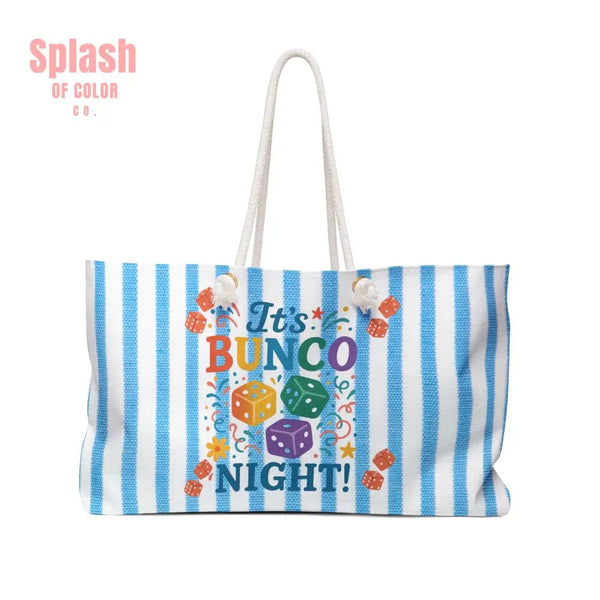 Bunco Night Tote Organizer Bag, Cute Game Night Accessory For Bunco Score Cards, Pens, Beads, Bells And More - Splash of Color co.