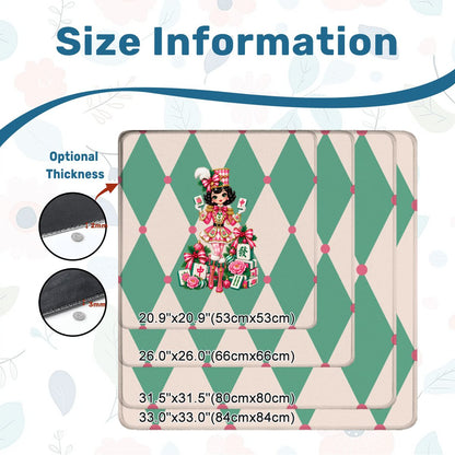 Christmas Harlequin Mahjie Nutcracker Mahjong Mat