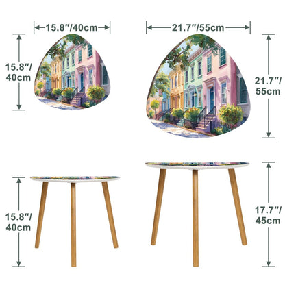 Charleston South Carolina Rainbow Row Modern Nesting Tables - Splash of Color Co.