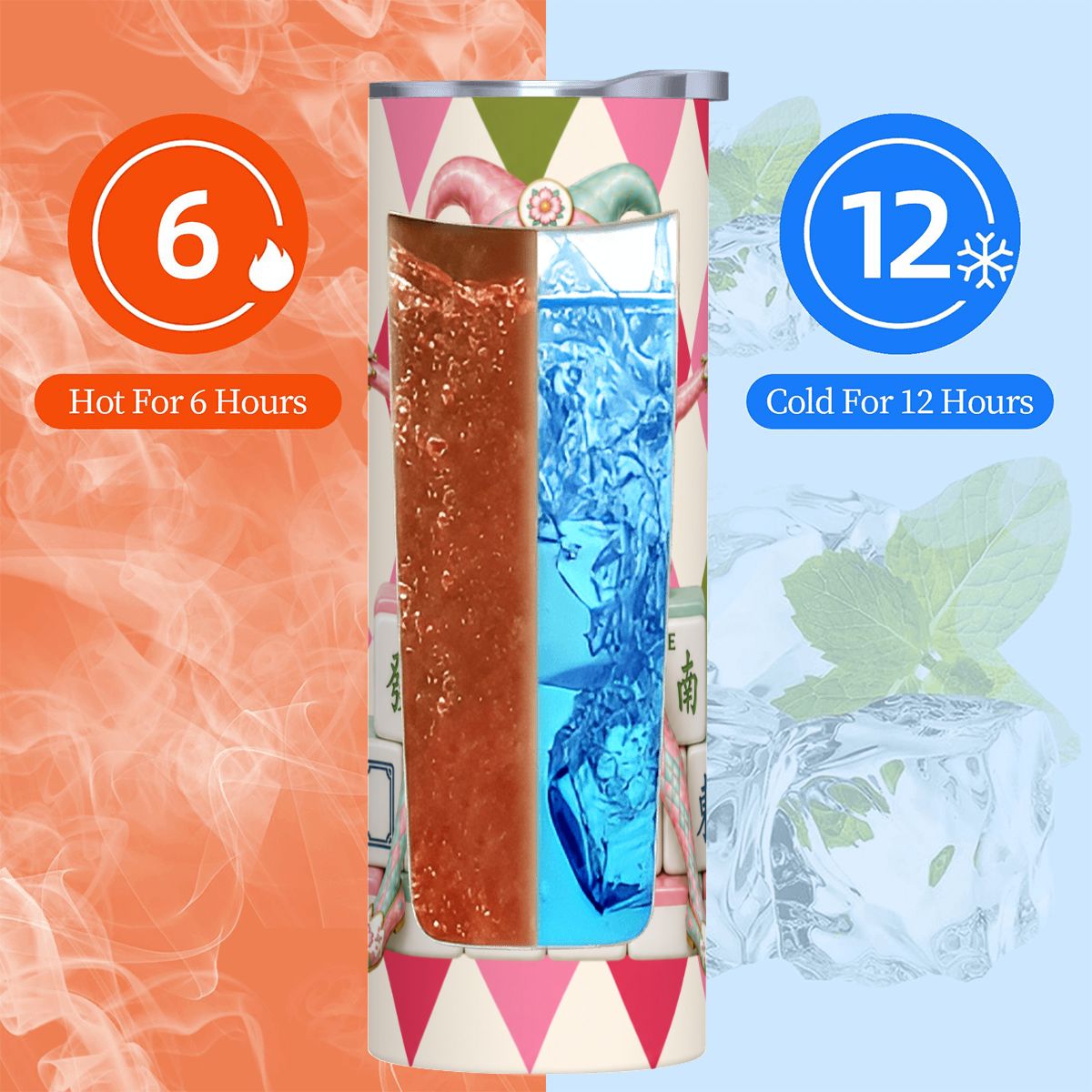 Mahjie The Mascot 20oz Straight Stainless Steel Tumbler with Straw