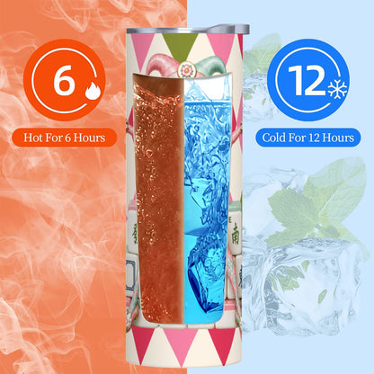 Mahjie The Mascot 20oz Straight Stainless Steel Tumbler with Straw