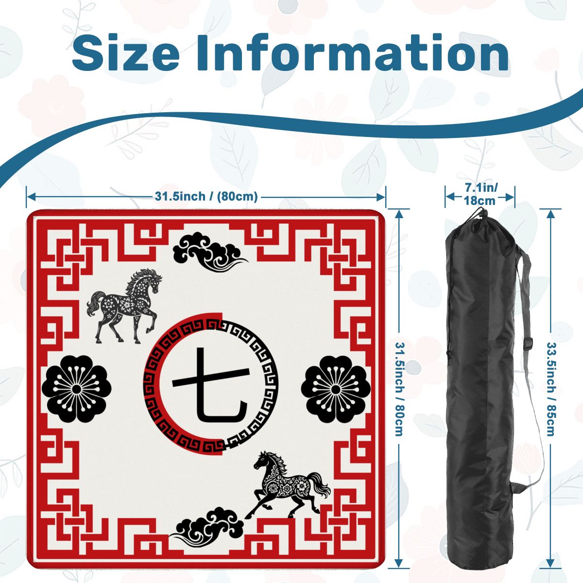 Lucky Qi Asian Mahjong Mat - Splash of Color Co.