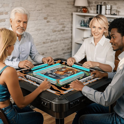 Rumble In The Jungle Tiger Print Mahjong Mat With Instructions - Splash of Color Co.