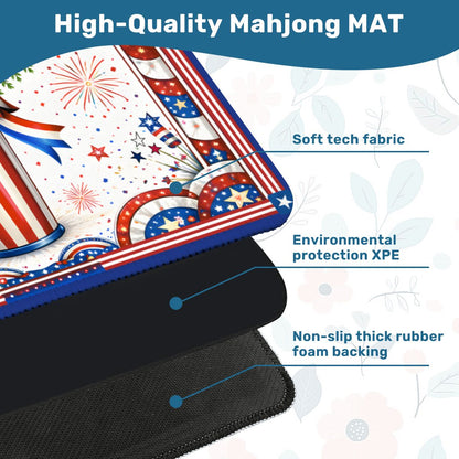 American Pie USA Patriotic Mahjong Mat - Splash of Color Co.