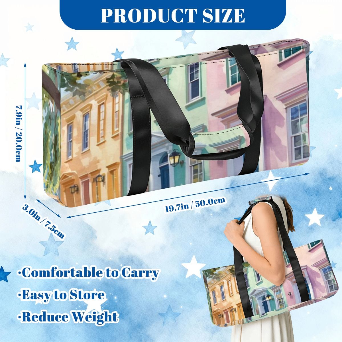 Charleston South Carolina Rainbow Row Mahjong Bag Bundle Set - Splash of Color Co.