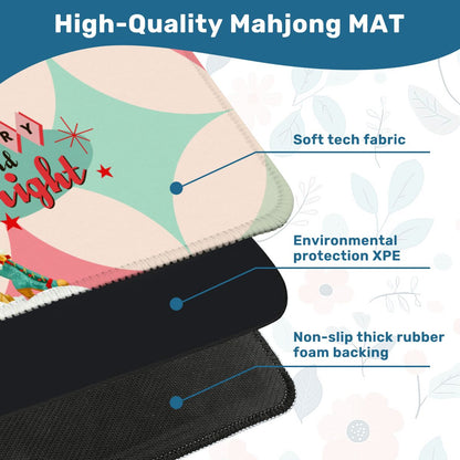 Very Merry And Bright Nostalgic Christmas Mahjong Mat