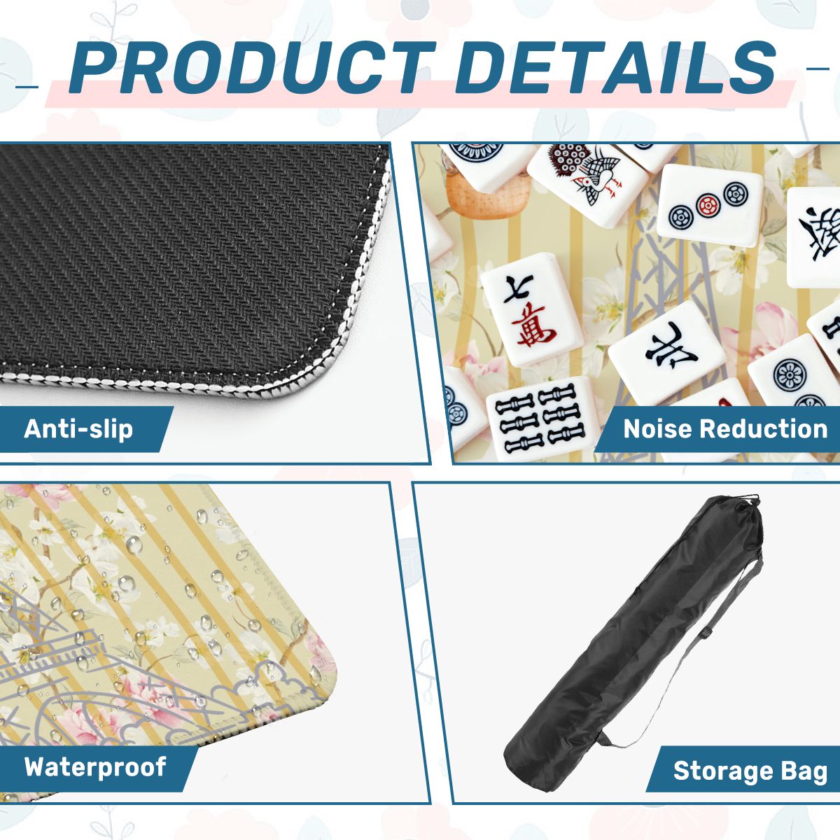 The French Connection Mahjong Mat - Splash of Color Co.