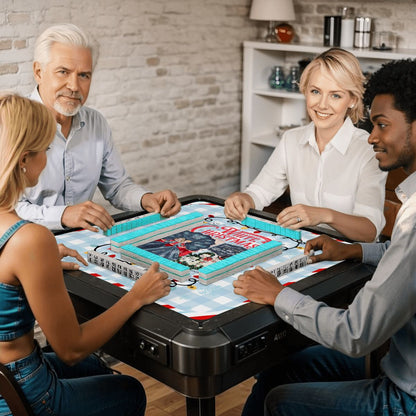 White Christmas The Haynes Sisters Sisters Mahjong Mat - Splash Of Mahj And Color Co.
