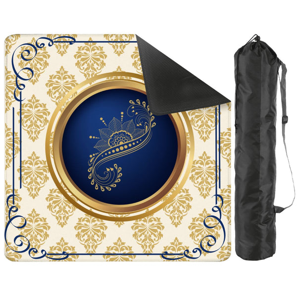 Art Deco Golden Gilded Brocade Mahjong Mat - Splash of Color Co.