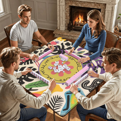 Mahjong Mat Boho Doodle And Dads Tropical Play - Splash of Color Co.