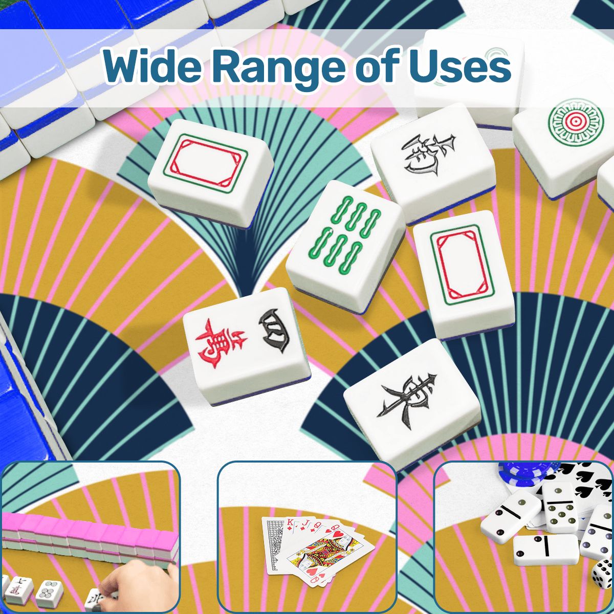 Modern Art Deco Speakeasy Mahjong Mat - Splash of Color Co.