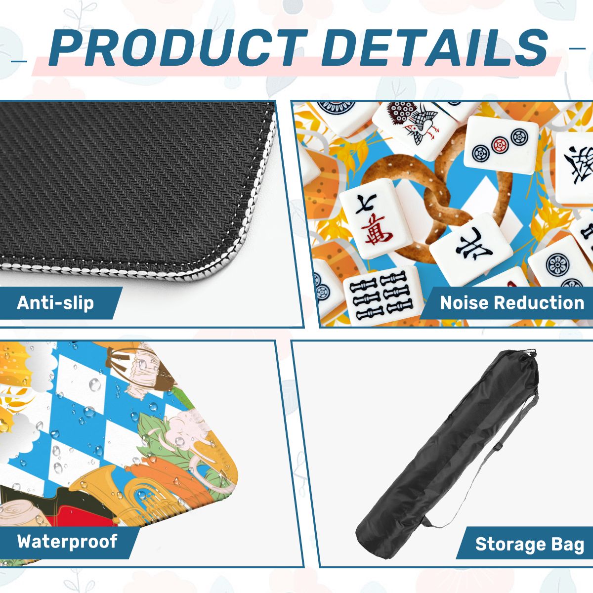 Pretzels, Pungs & Pilsner Oktoberfest Mahjong Mat - Splash of Color Co.