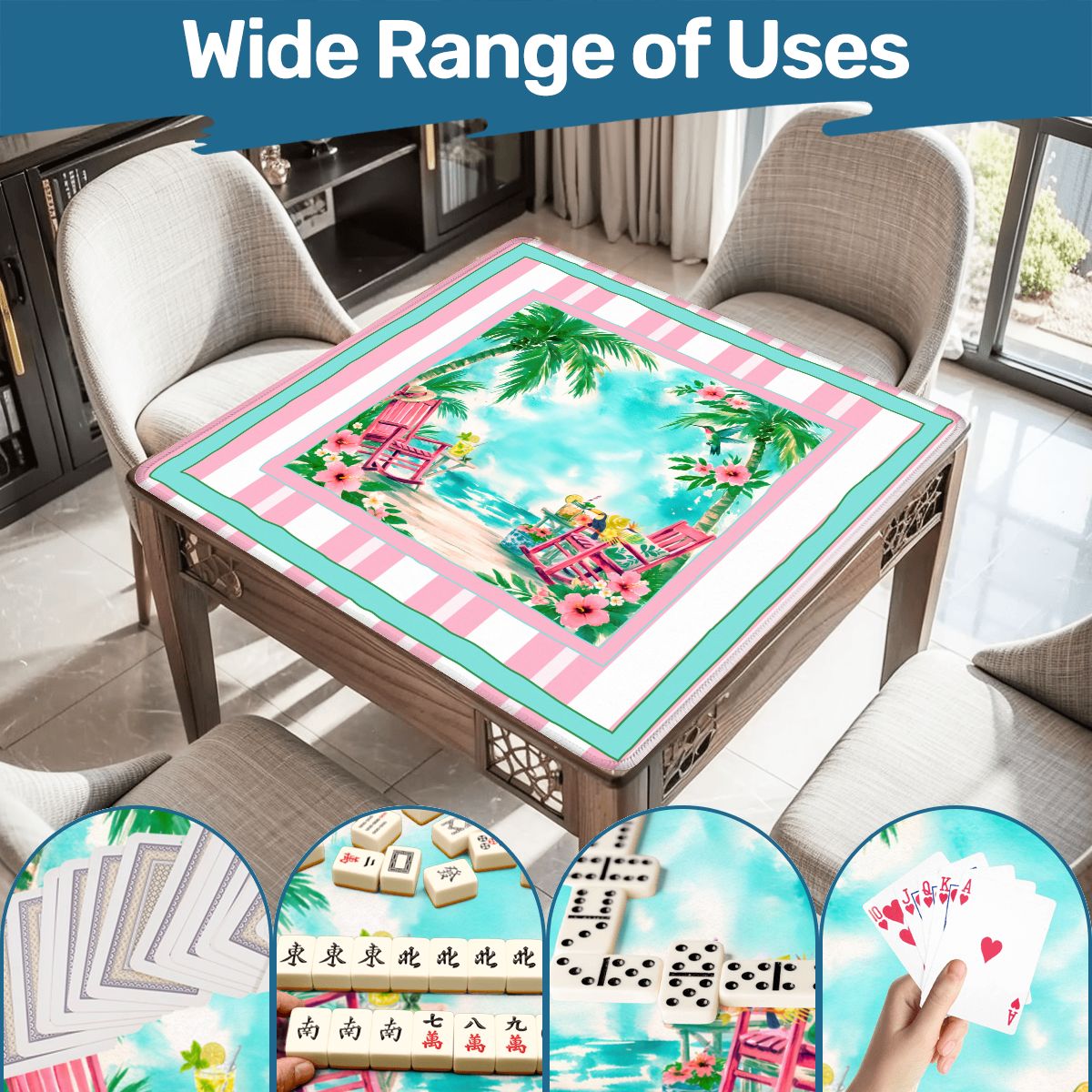 Southern Charm Beach House Mahjong Mat - Splash of Color Co.