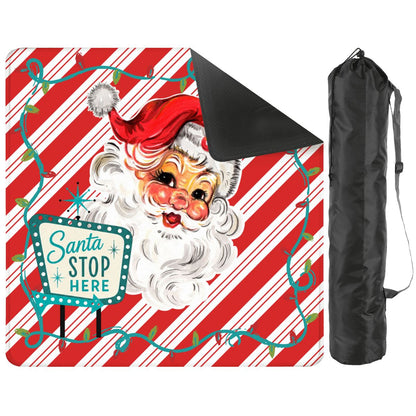 Santa Stop Here Mahjong Christmas Play Mat - Splash Of Mahj And Color Co.