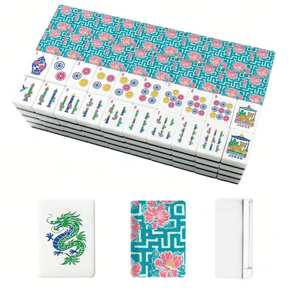 Greek Key Tropical Hibiscus American Mahjong Chinoiserie Pastel Tiles