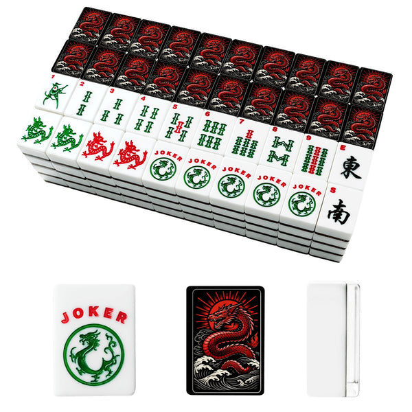 Dragon Fire American Mahjong Tile Set And Carry Bag - Splash of Color Co.