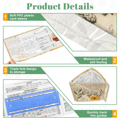 The Vintage Heirloom Butterfly Scrapbook Garden 4 Mahjong Card Holder with Line Finder - Splash of Color Co.