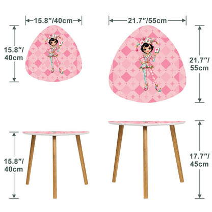 Mahjie The Mascot Preppy Pink Mahjong Side Nesting Tables
