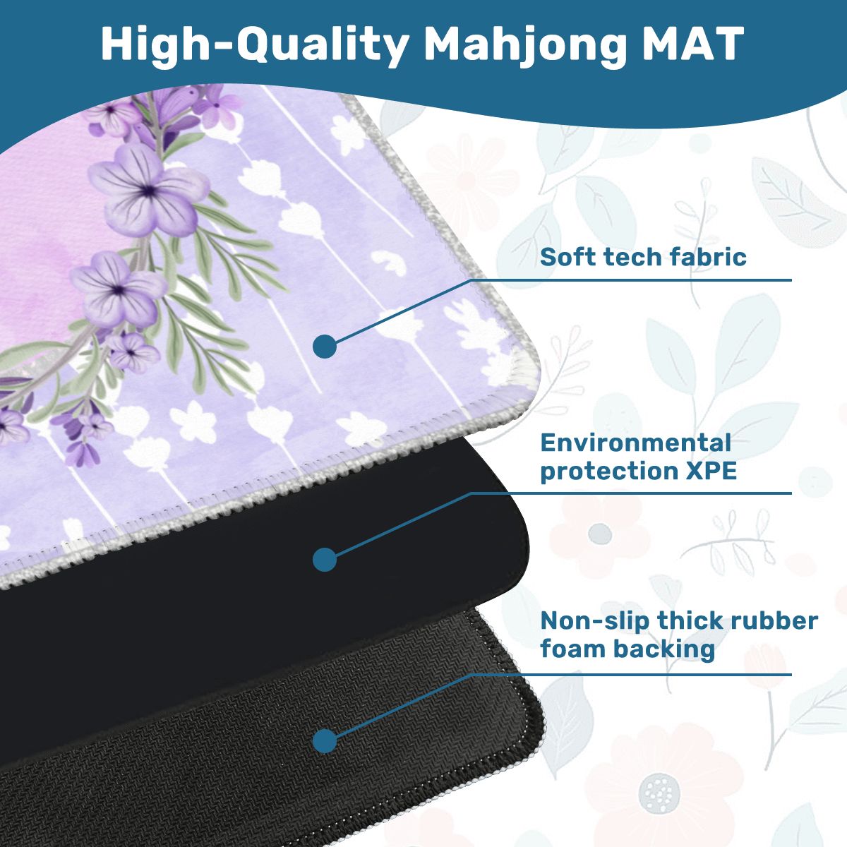 Lovely Lilac, Pale Pastel Purple Mahjong Mat - Splash of Color Co.