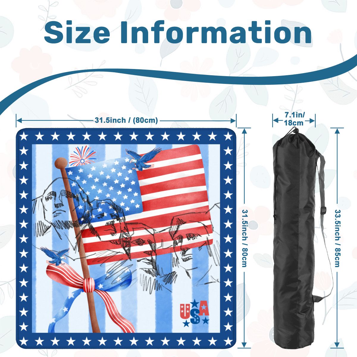 USA Patriotic Mount Rushmore Mahjong Mat - Splash of Color Co.