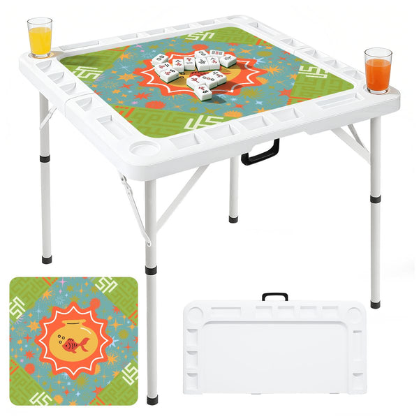 Mod Fish Mini Mahj Mat And Foldable Mahjong Table - Splash of Color Co.