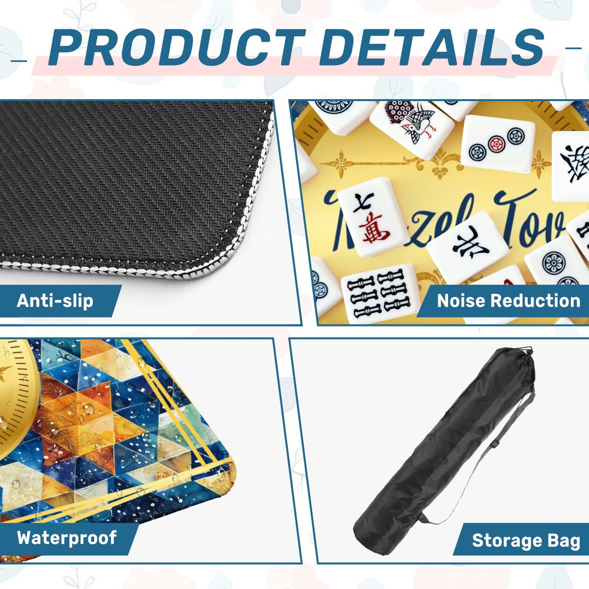 So Much Mazal Tov Mahjong Mat - Splash of Color Co.