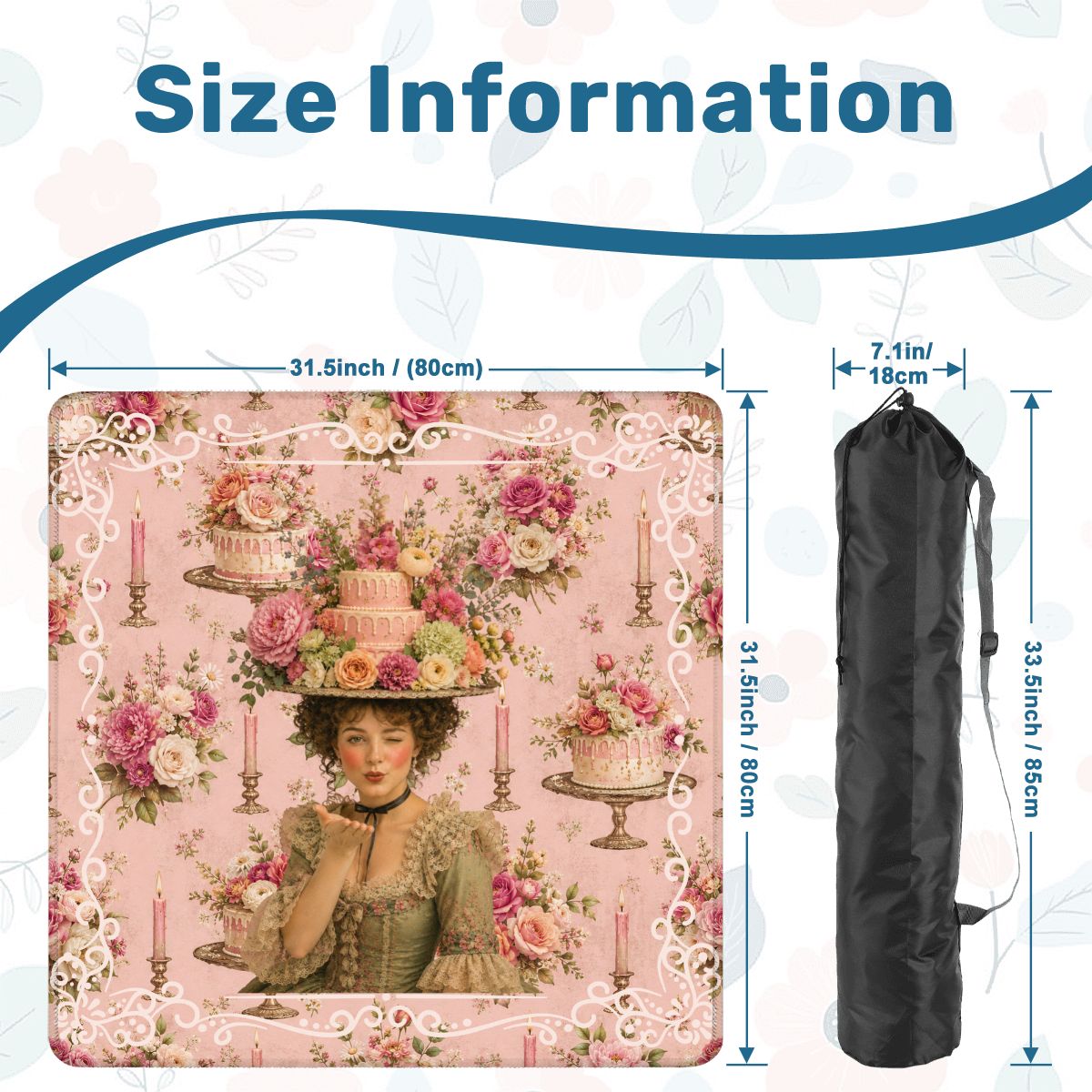 Victorian Birthday Girl, Cheeky Fun Celebration Mahjong Mat - Splash Of Mahj And Color Co.