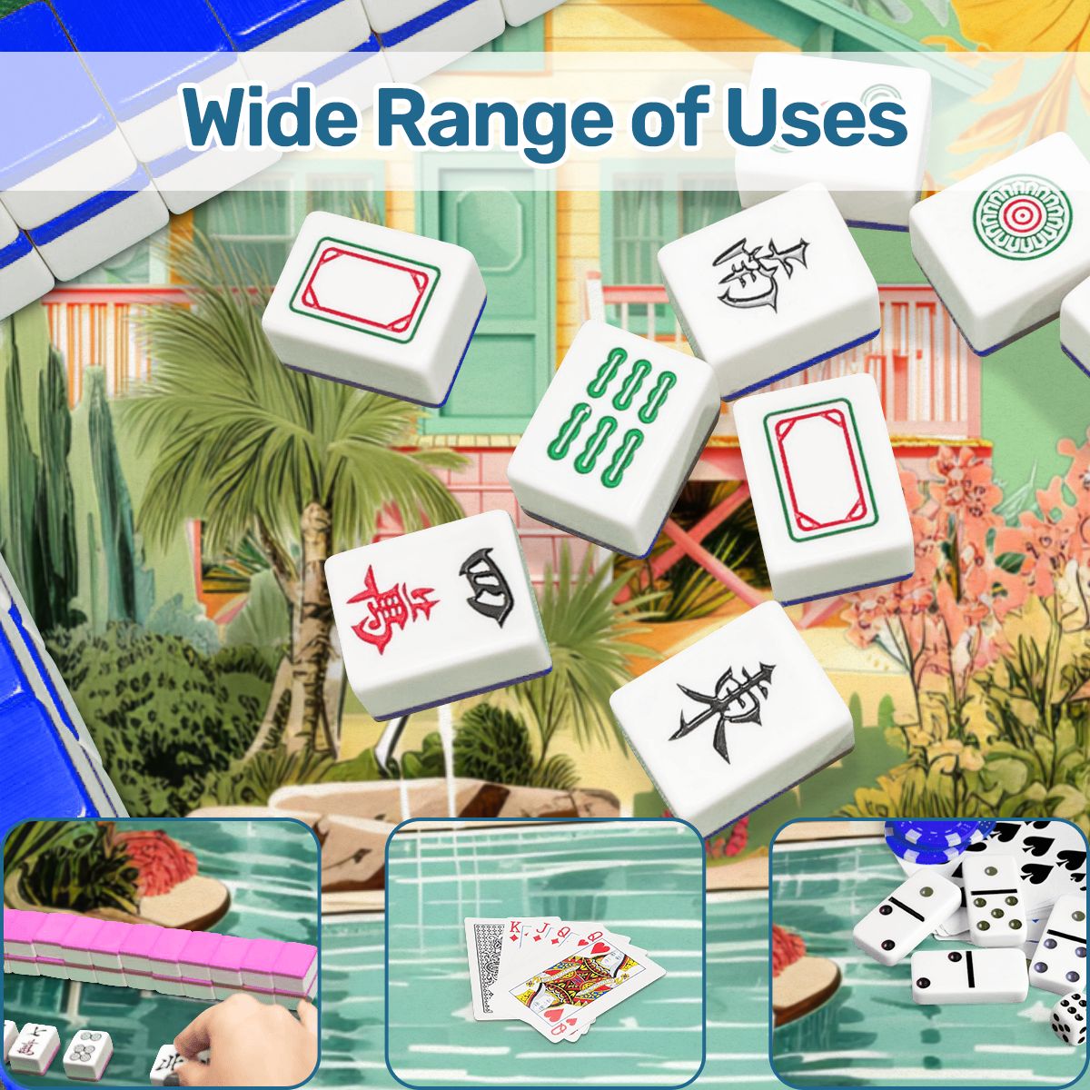 Palms and Paradise Nostalgic Mahjong Mat - Splash of Color Co.