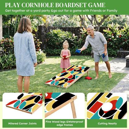 The Modcentric Geometric Designed Cornhole Set 1Pcs