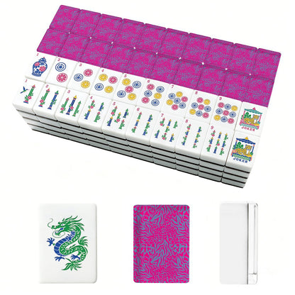 Hot Fuchsia American Mahjong Pastel Chinoiserie Tiles
