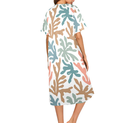 Pung Chow Cheers Mahjong Lover Muummu Dress Quirky, Coral, Blue Mahj Gift Idea