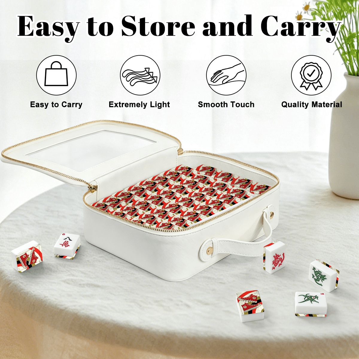 Kicking It Old School American Mahjong Tiles And Carry Case - Splash of Color Co.