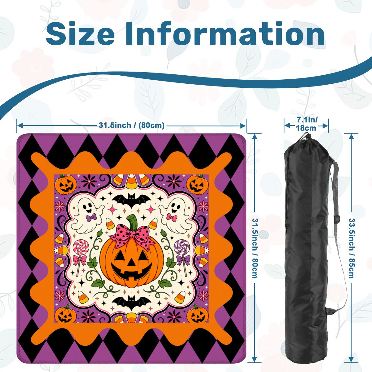 Candy Corn & Cackles Mahjong Mat Custom Mahjong Mat