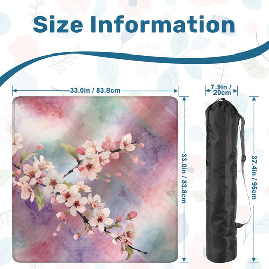 Blossoms in Bloom Watercolor Plaid Mahjong Mat 33"x33 - Splash of Color Co.