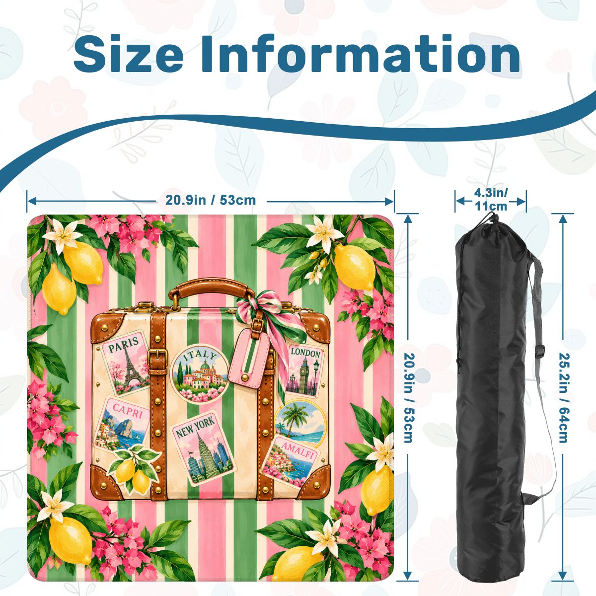Mini Mahjong Travel Mat, Pink Green Preppy Design - Splash Of Mahj And Color Co.
