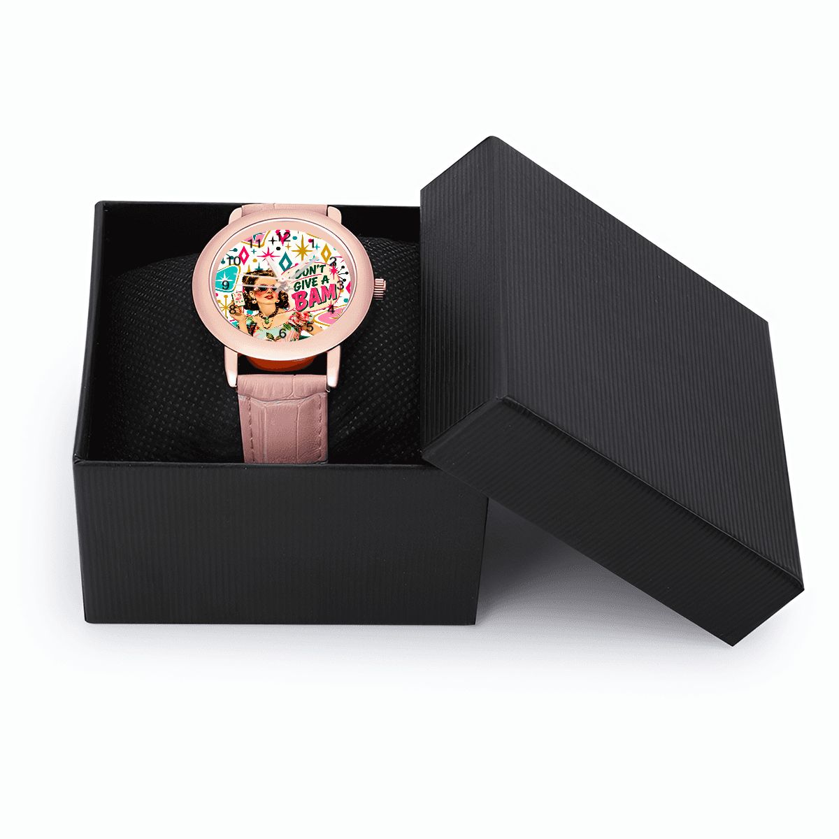 Mahjong Funny I Don't Give A Bam Women's Leather Watch - Splash Of Mahj And Color Co.