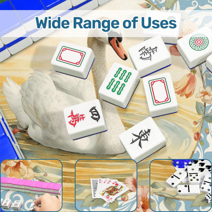 On Golden Pond Swan Mahjong Mat - Splash of Color Co.