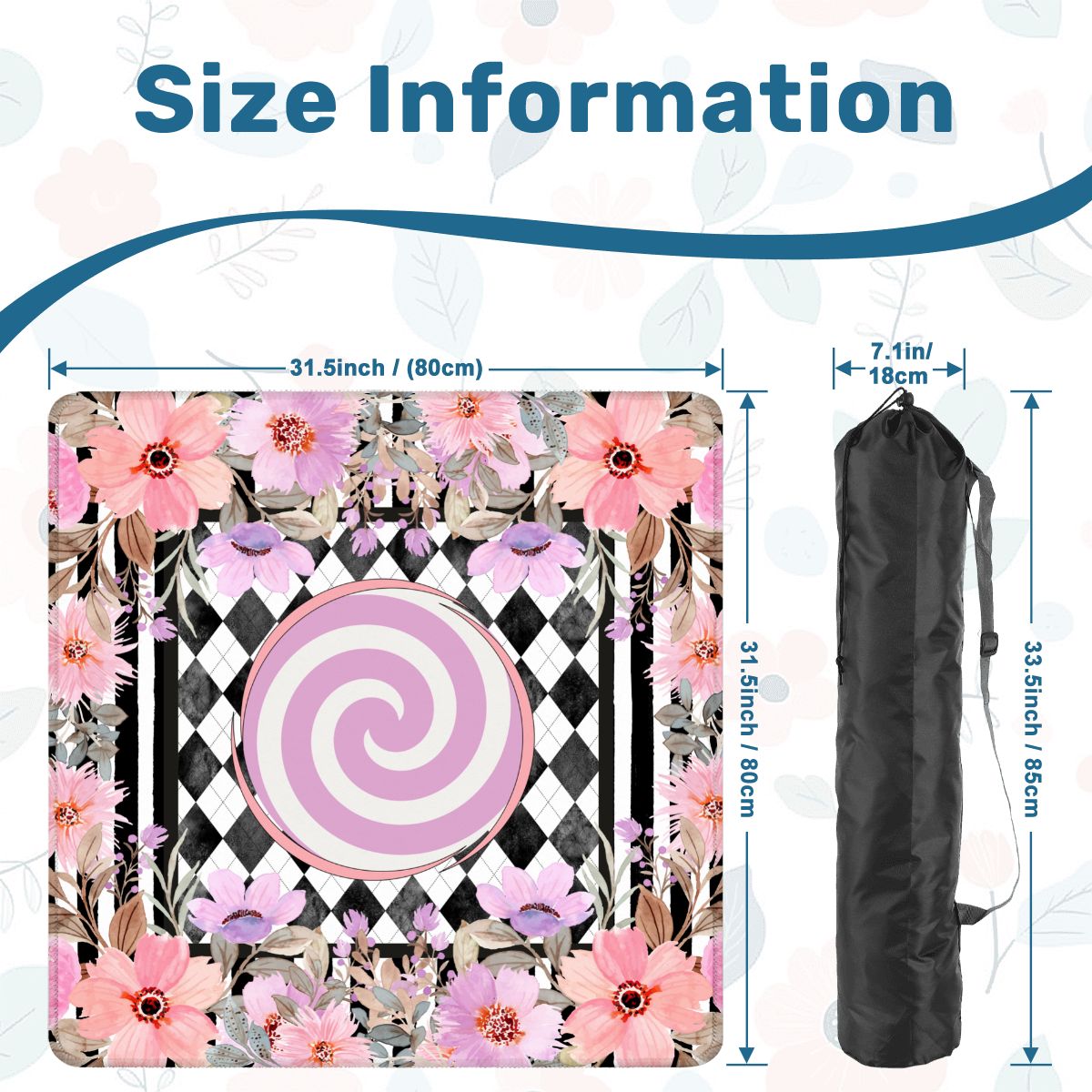 Harlequin Romance Floral Preppy Mahjong Mat - Splash of Color Co.