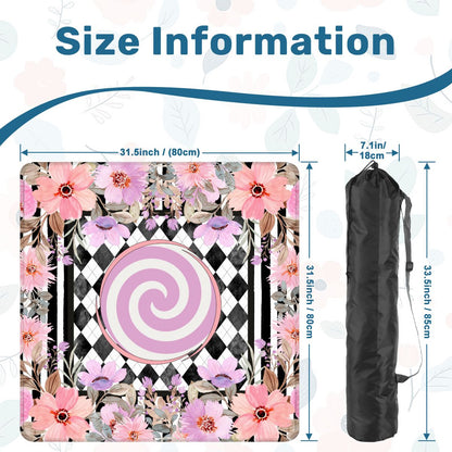 Harlequin Romance Floral Preppy Mahjong Mat - Splash of Color Co.