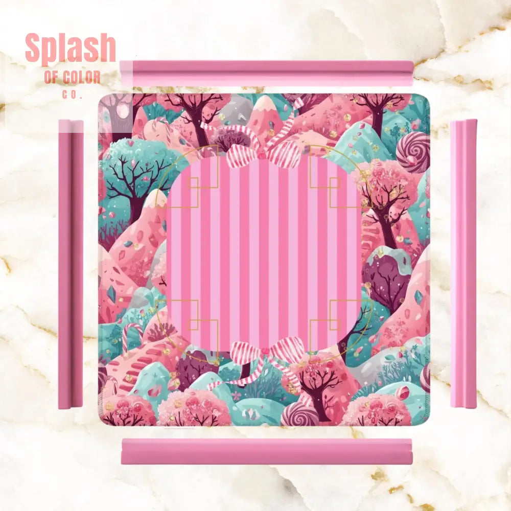 Candy Landville Magical Pink Purple Aqua Mahjong Mat - Daily Accessories