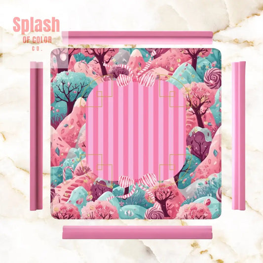 Candy Landville Magical Pink Purple Aqua Mahjong Mat - Daily Accessories