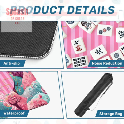 Candy Landville Magical Pink Purple Aqua Mahjong Mat - Daily Accessories
