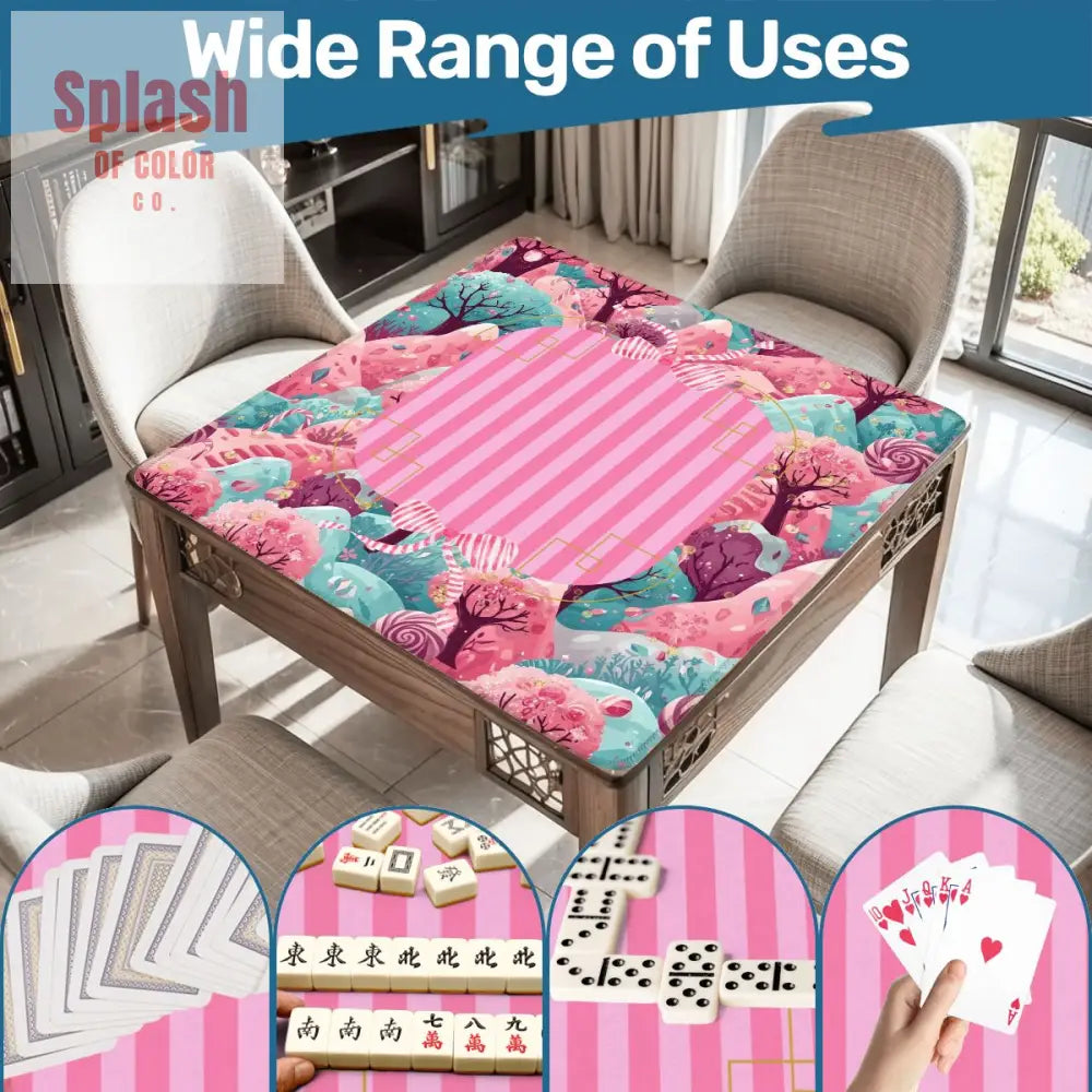 Candy Landville Magical Pink Purple Aqua Mahjong Mat - Daily Accessories