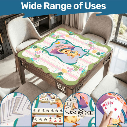 Spring Easter Chic Scalloped Mahjong Mat - Splash of Color Co.