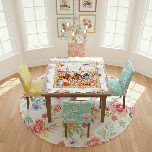 Kentucky Derby Scalloped Mahjong Mat - Splash of Color Co.