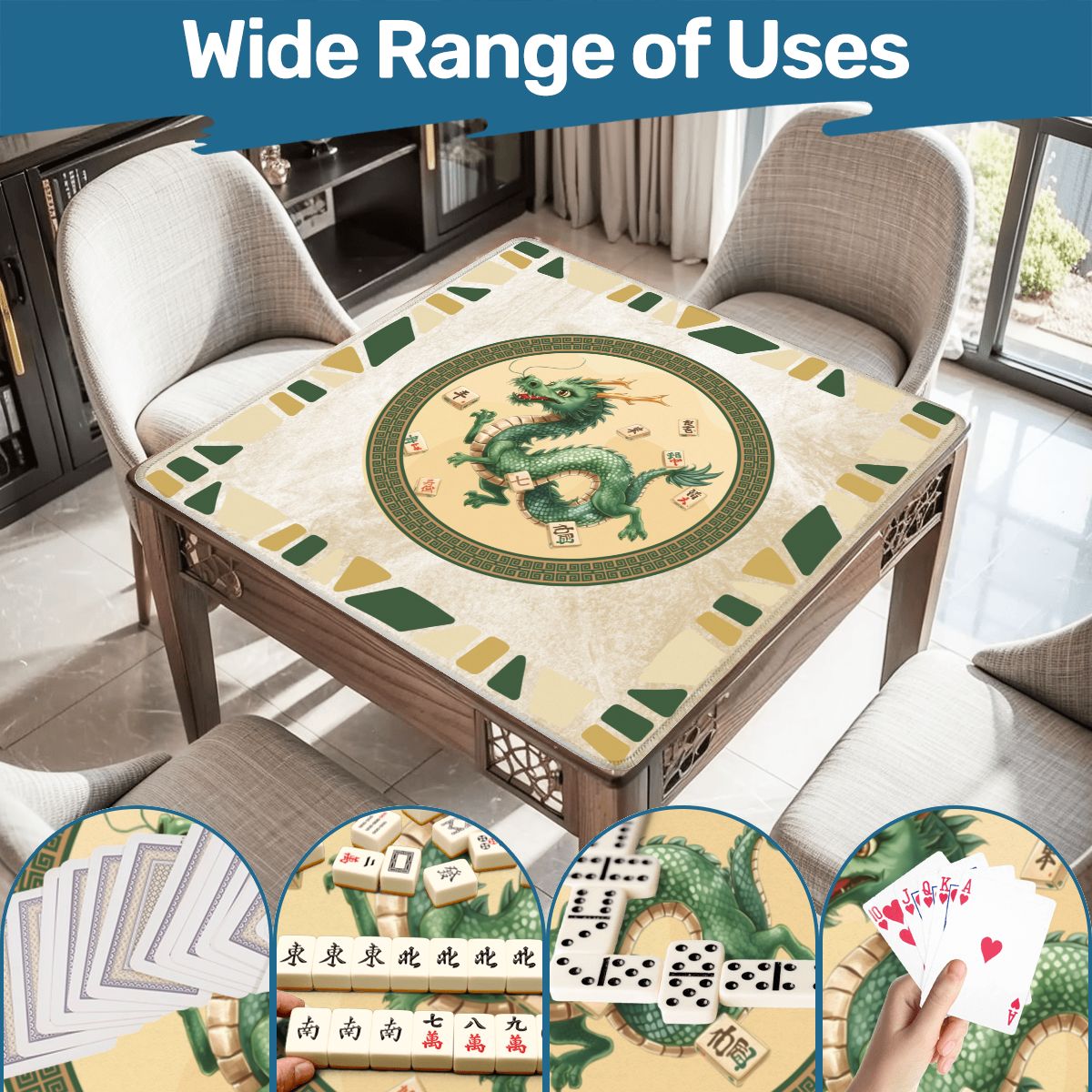 Prancing Dancing Dragon Mahjong Mat - Splash of Color Co.